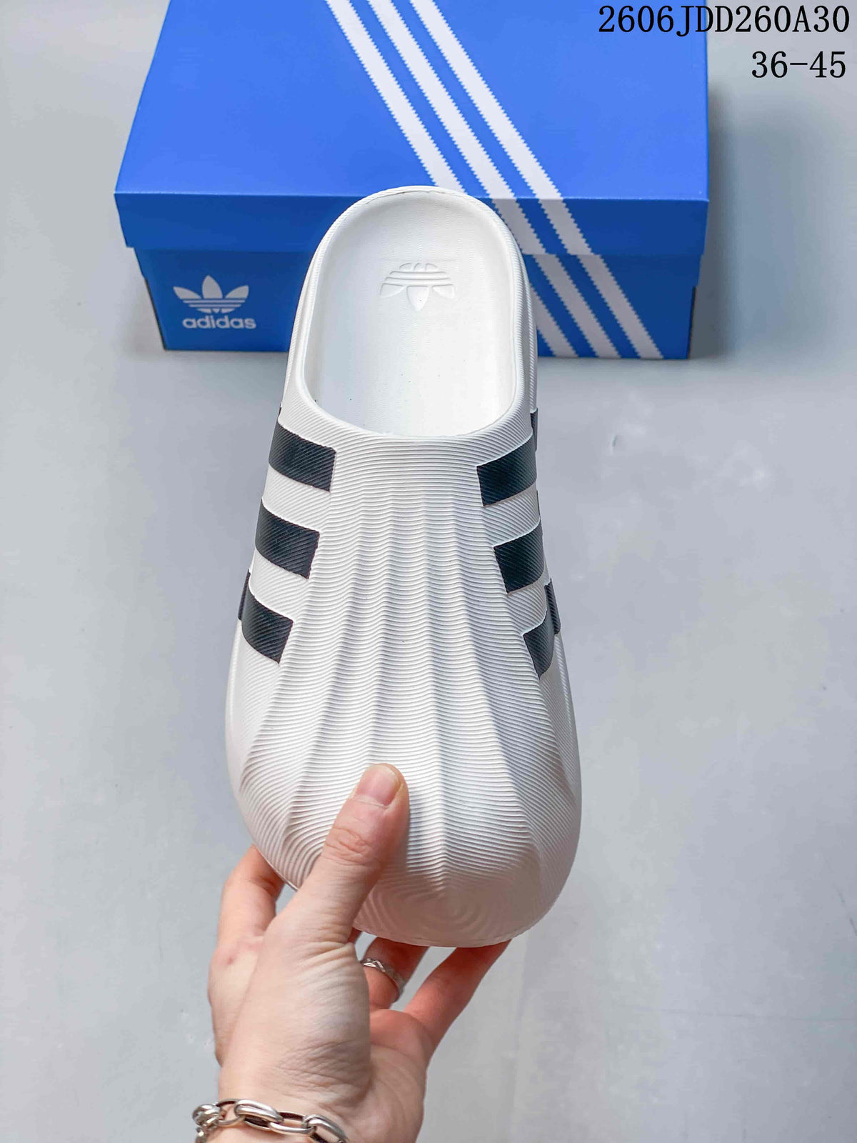 adidas adiFOM Superstar Mule Clogs White Black