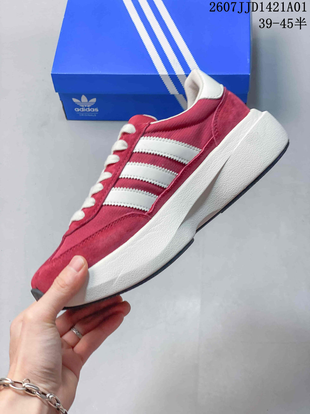 Adidas Adizero SL 72 Pro Sneakers in Red and White KK3082