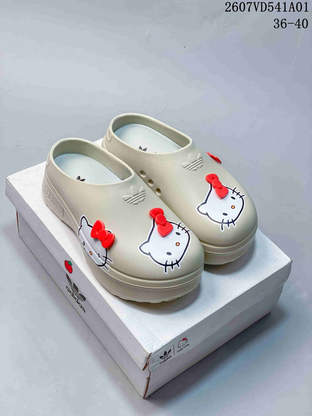 adidas x Hello Kitty Platform Mule Clogs, Cream, 07VD541A01