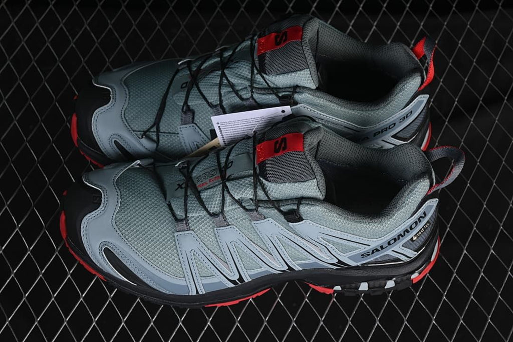 Salomon XA PRO 3D GTX Trail Running Shoes, Gray/Black/Red, 407894