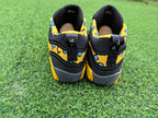Jordan 680-7 Black and Yellow Leopard Print Sneakers