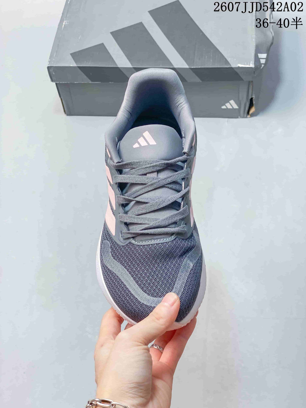 Adidas Runfalcon 5 Running Shoes Gray Pink JJD542A02