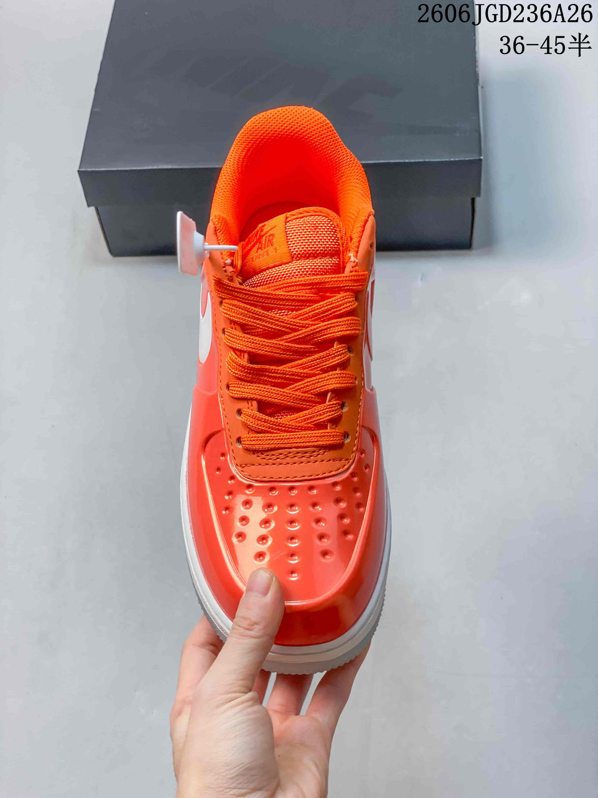 Nike Air Force 1 '07 Low Sneakers in Orange and White
