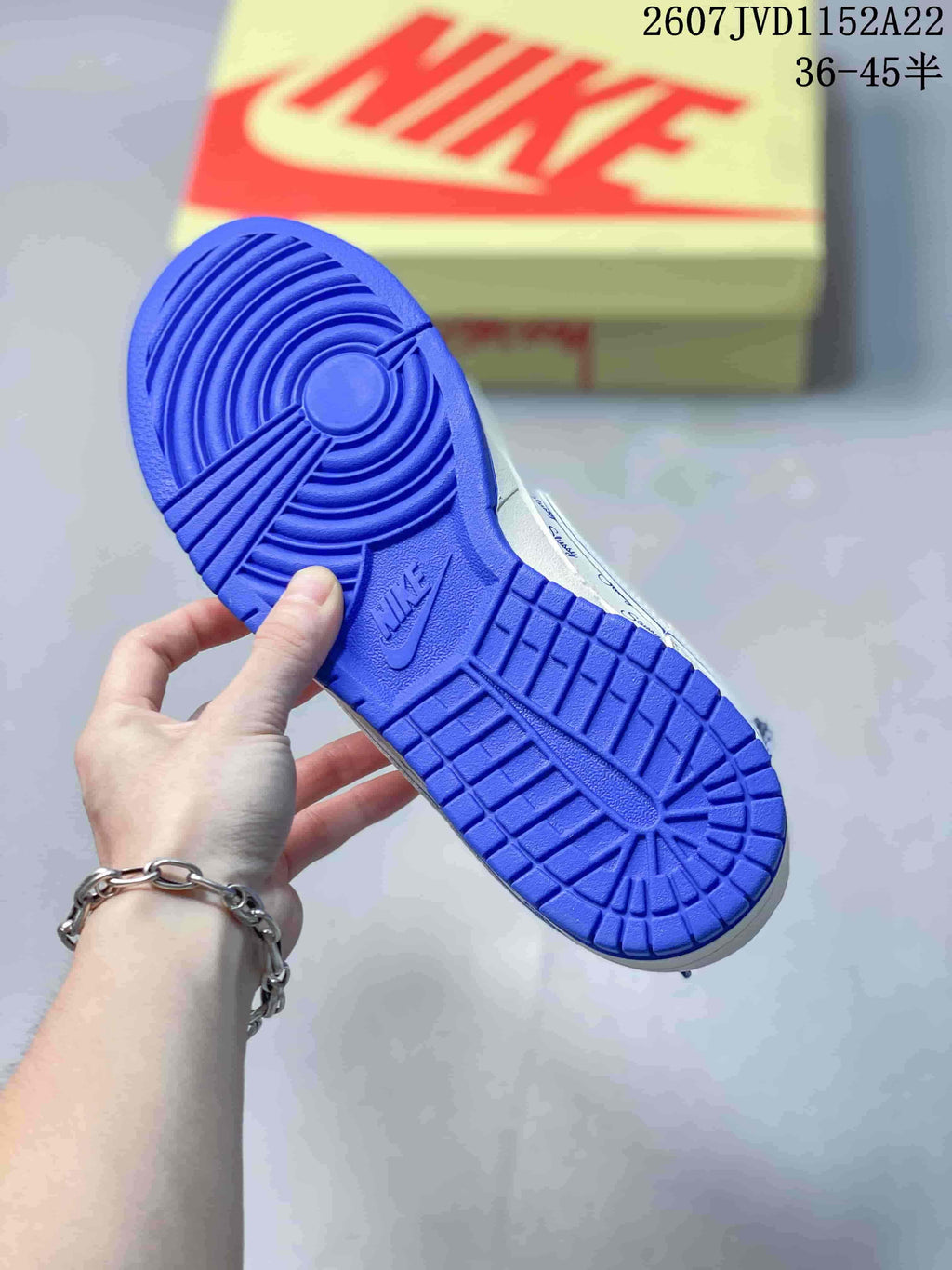 Nike Dunk Low Retro x IP White Blue Sneakers 2607JVD1152A22