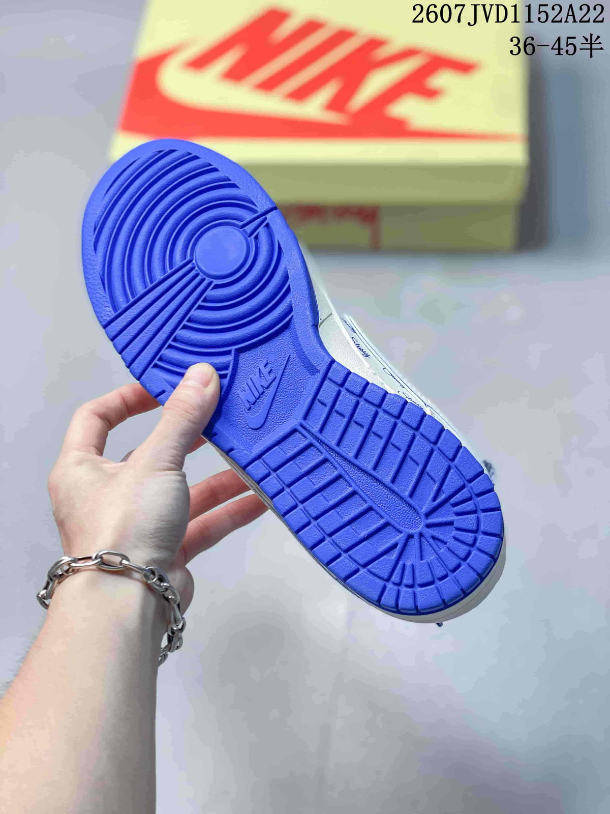 Nike Dunk Low Retro x IP White Blue Sneakers 2607JVD1152A22