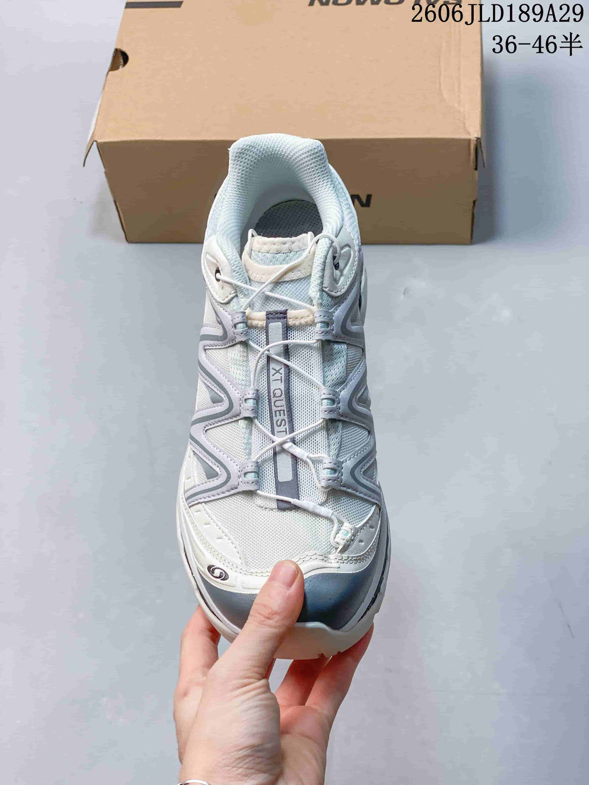 Salomon XT-Quest ATHR Trail Sneakers in White and Gray