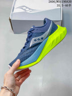 Saucony Endorphin Pro 4 Running Shoes, Navy and Neon