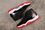 Air Jordan 11 Retro Bred Black and Red High-Top Sneakers