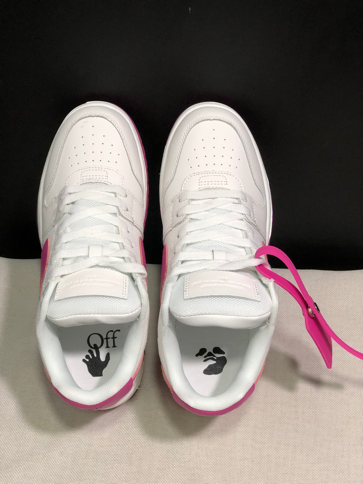 Off-White Out Of Office Low-Top Sneakers White Pink