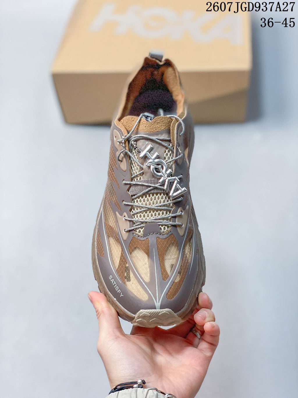 SATISFY TGD937A27 Brown Mesh Sneakers