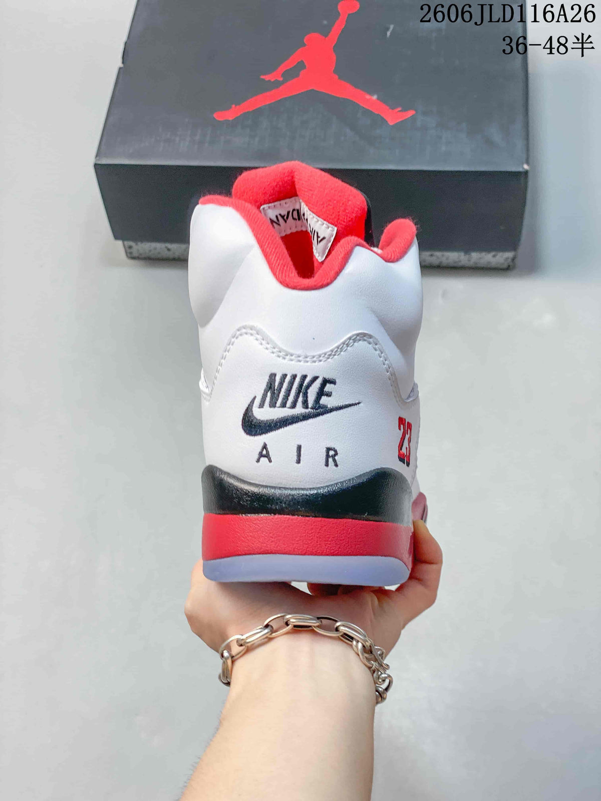 Jordan Air Jordan 5 Retro High White Red Black Sneakers