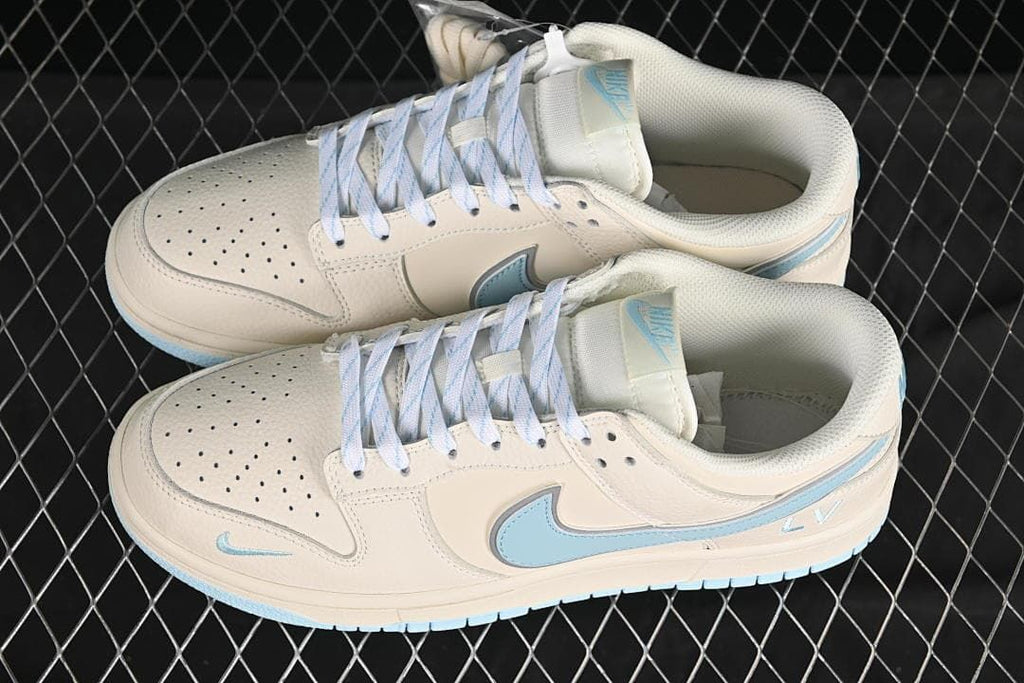 Nike SB Dunk Low Sail and Light Blue Sneakers