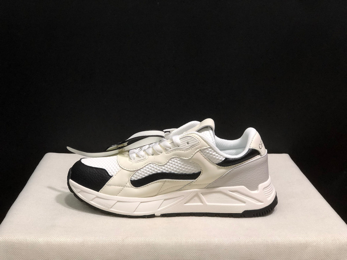 Off-White Leather Low-Top Sneakers White Black