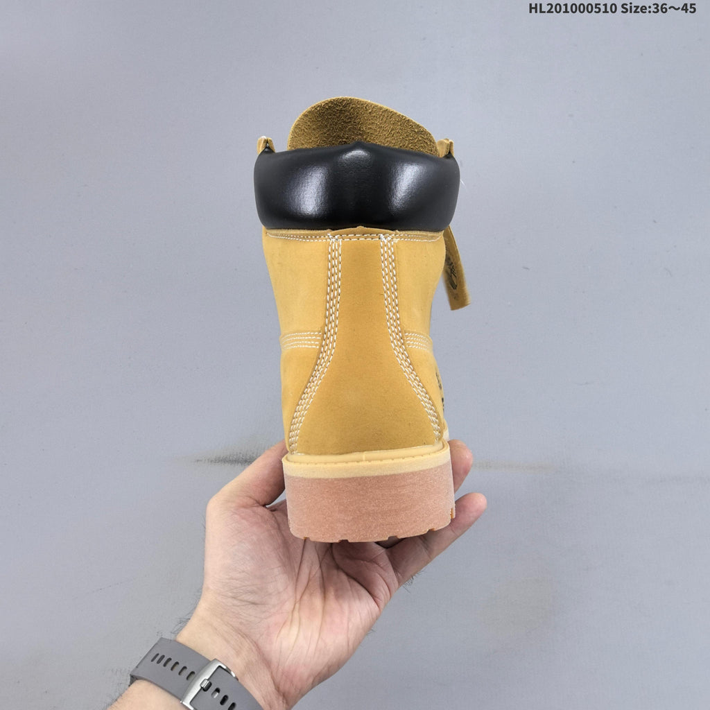 Timberland Yellow High-Top Lace-Up Boots