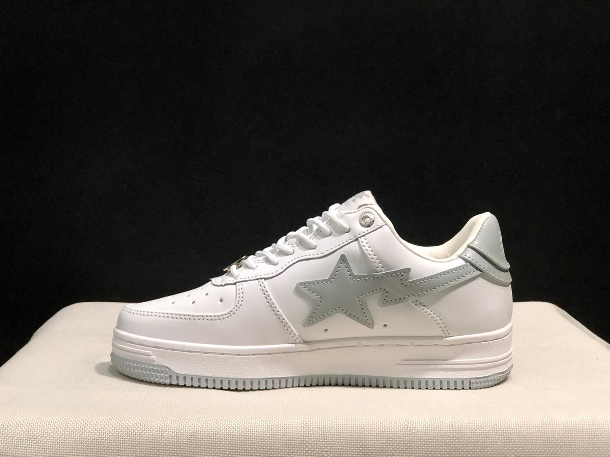 BAPE Bape Sta Low Sneakers White and Gray