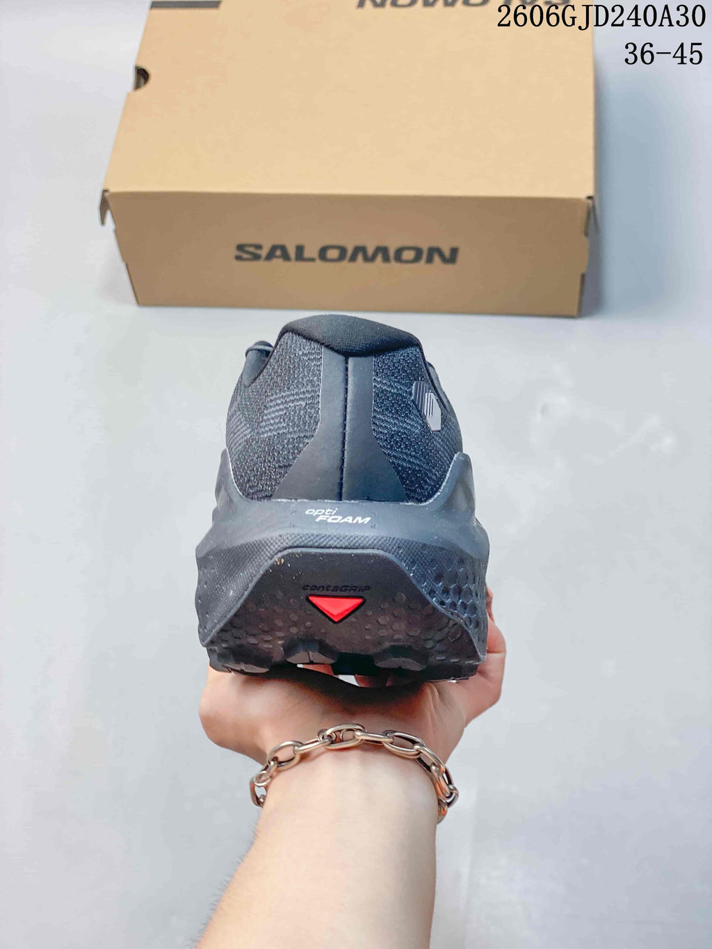 Salomon Ultra Glide 4 Trail Running Shoes, Charcoal and Orange