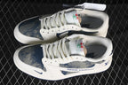 Jordan 1 Low OG SP White and Blue Denim Low-Top Sneakers