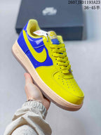 Nike Air Force 1 '07 Yellow Blue Low-Top Sneakers