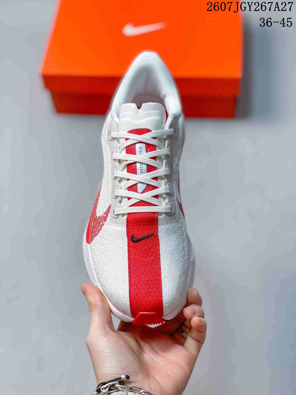 Nike Pegasus Turbo 4 White Red Running Sneakers