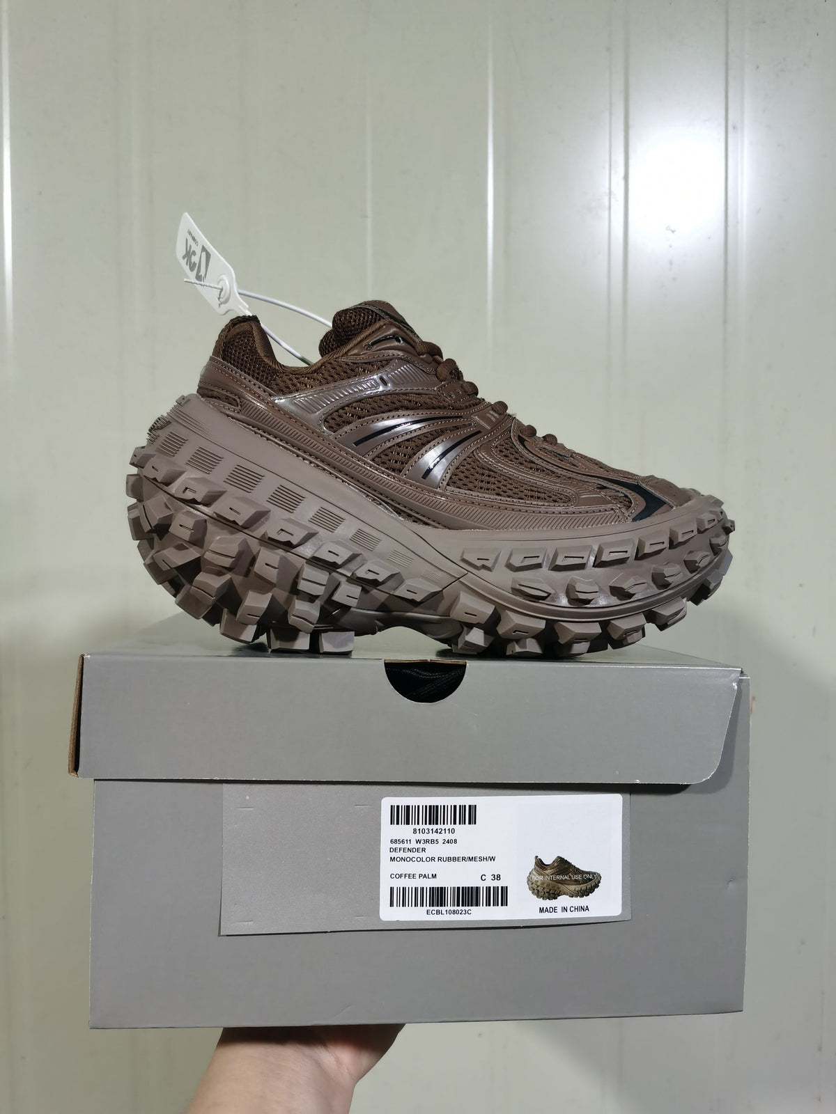 Tire 2408 Chunky Mesh Sneakers Coffee Brown