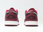Jordan 1 Low White and Rose Red Sneakers 553558-604