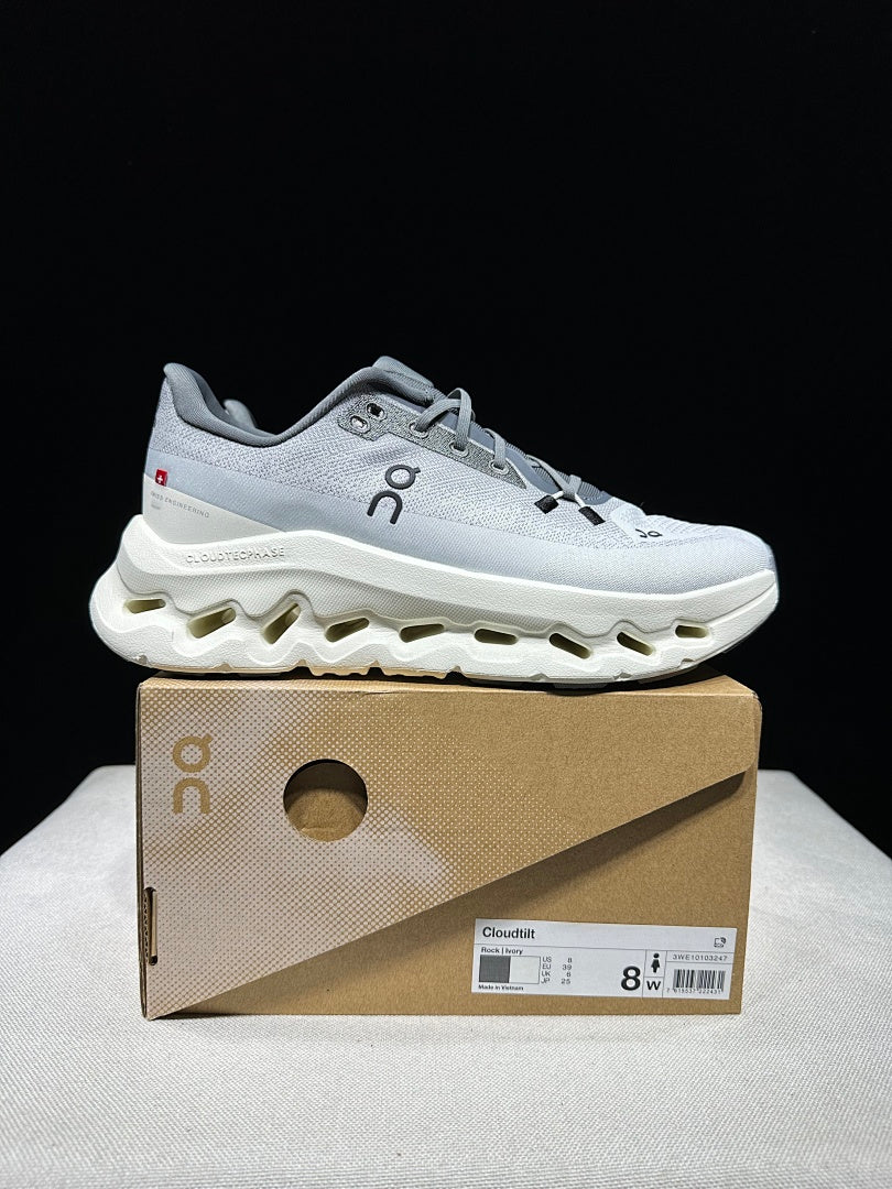 On Cloudtilt Sneakers, Gray and White