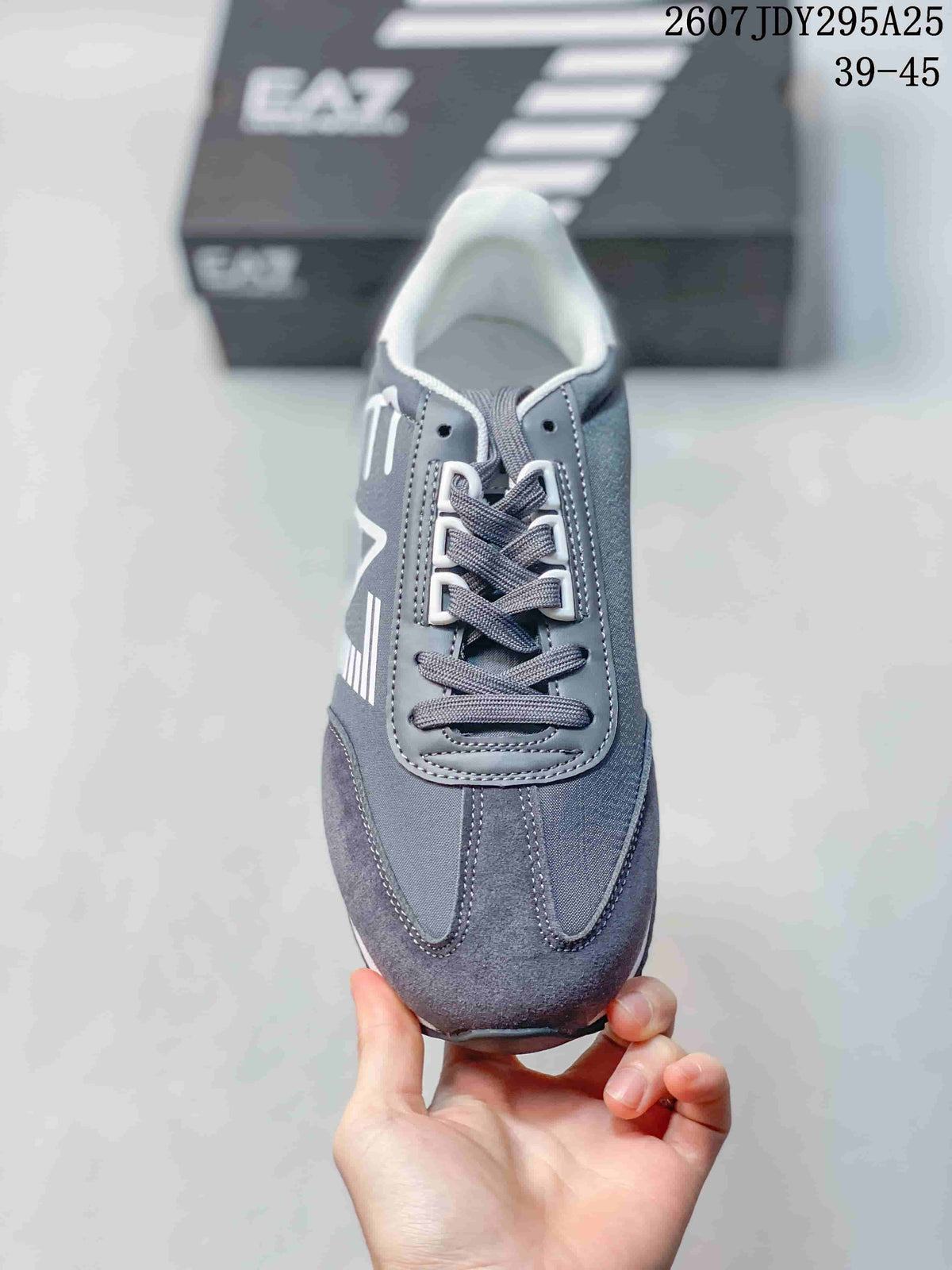 Emporio Armani EA7 Gray Lace-Up Sneakers 2607JDY295A25