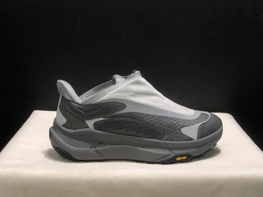 HOKA Project Transport Zip-Closure Sneakers in Gray