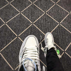 Jordan 1 High Off-White Style White Grey Sneakers
