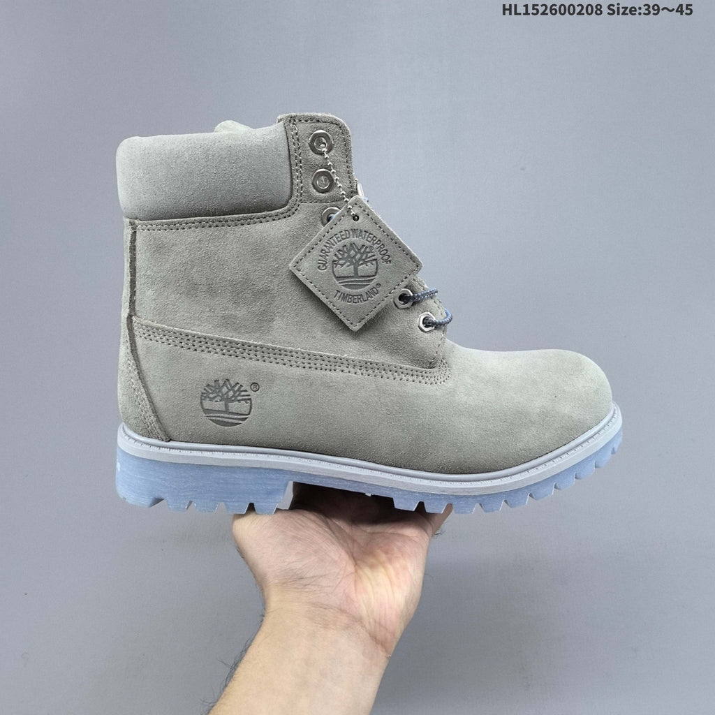 Timberland High-Top Lace-Up Boots in Grey