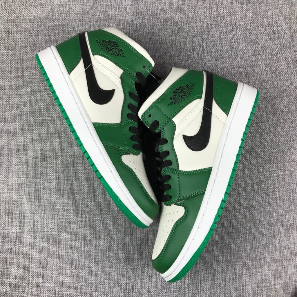 Jordan Air Jordan 1 Mid Celtics White Green Black Sneaker 852542-301