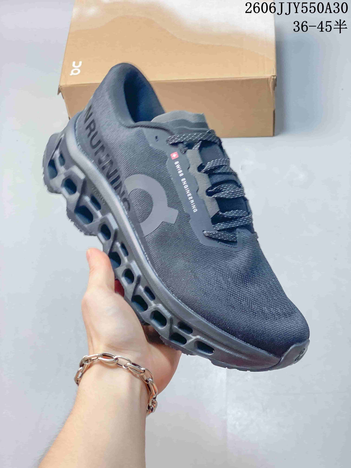 On Cloudmonster 3 Running Shoes, Charcoal Gray