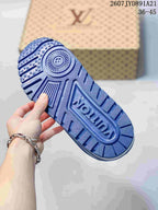 Louis Vuitton Trainer Maxi Blue Low-Top Sneakers 2607JYD891A21