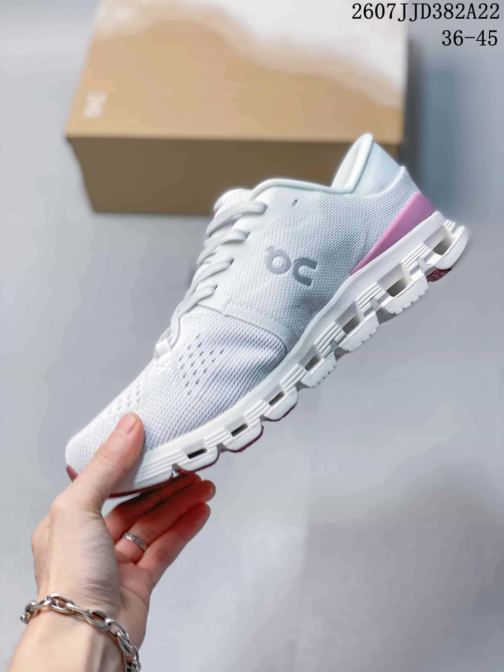 On Cloud X 4 Low-Top Sneakers White Pink 2607JJD382A22