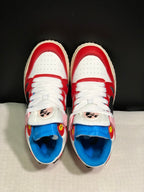 Off-White Red White Blue High-Top Sneakers