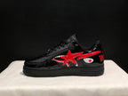 BAPE Bape Sta Low Sneakers Black Red Shark Design