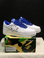 BAPE STA Low-Top Sneakers White and Blue