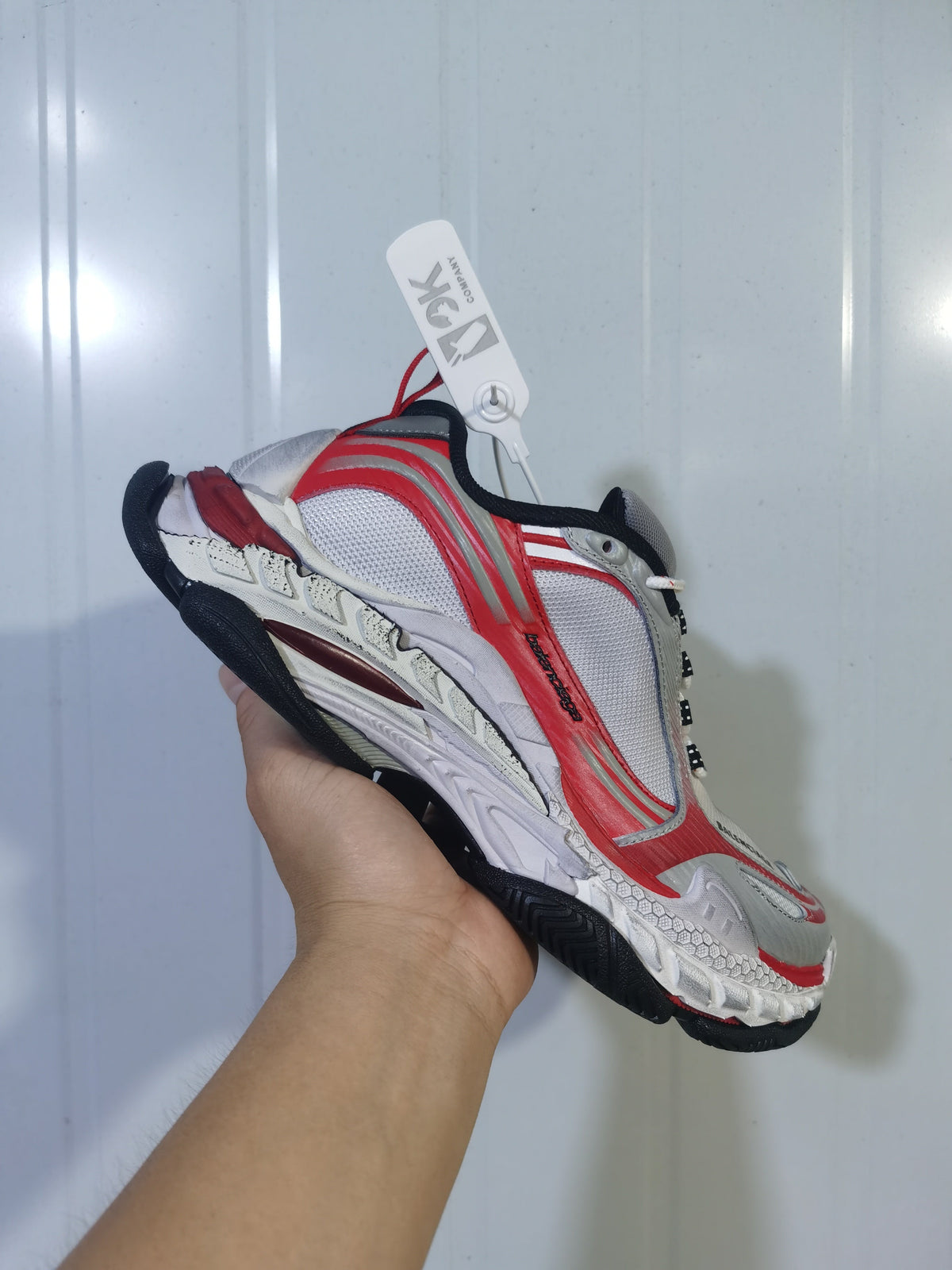 ASICS 1169 Grey Red White Sneakers