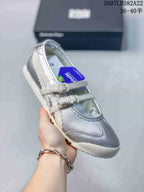 Onitsuka Tiger Mexico 66 TGRS Silver Mary Jane Sneakers