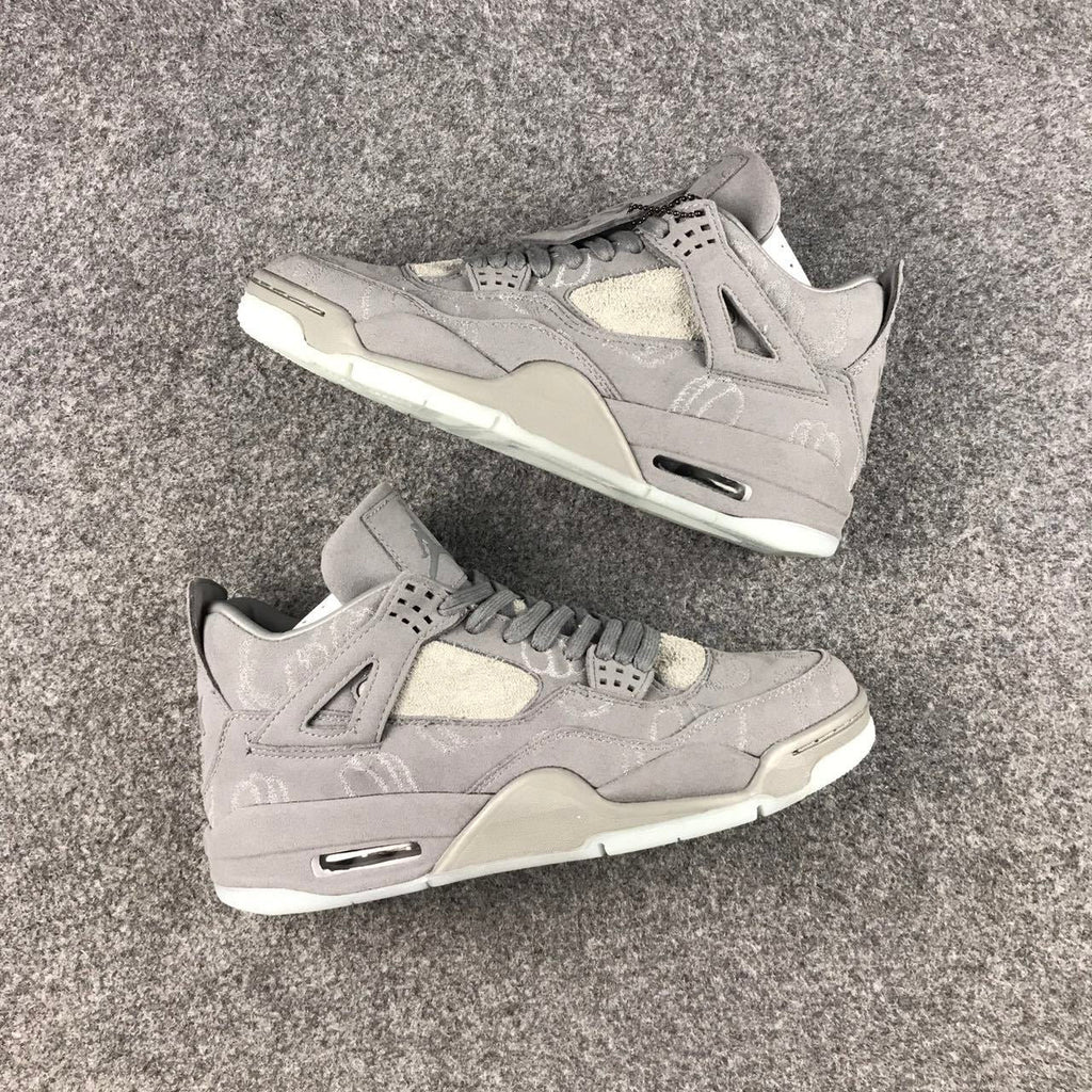 Jordan 4 KAWS Sample High-Top Sneakers in Grey