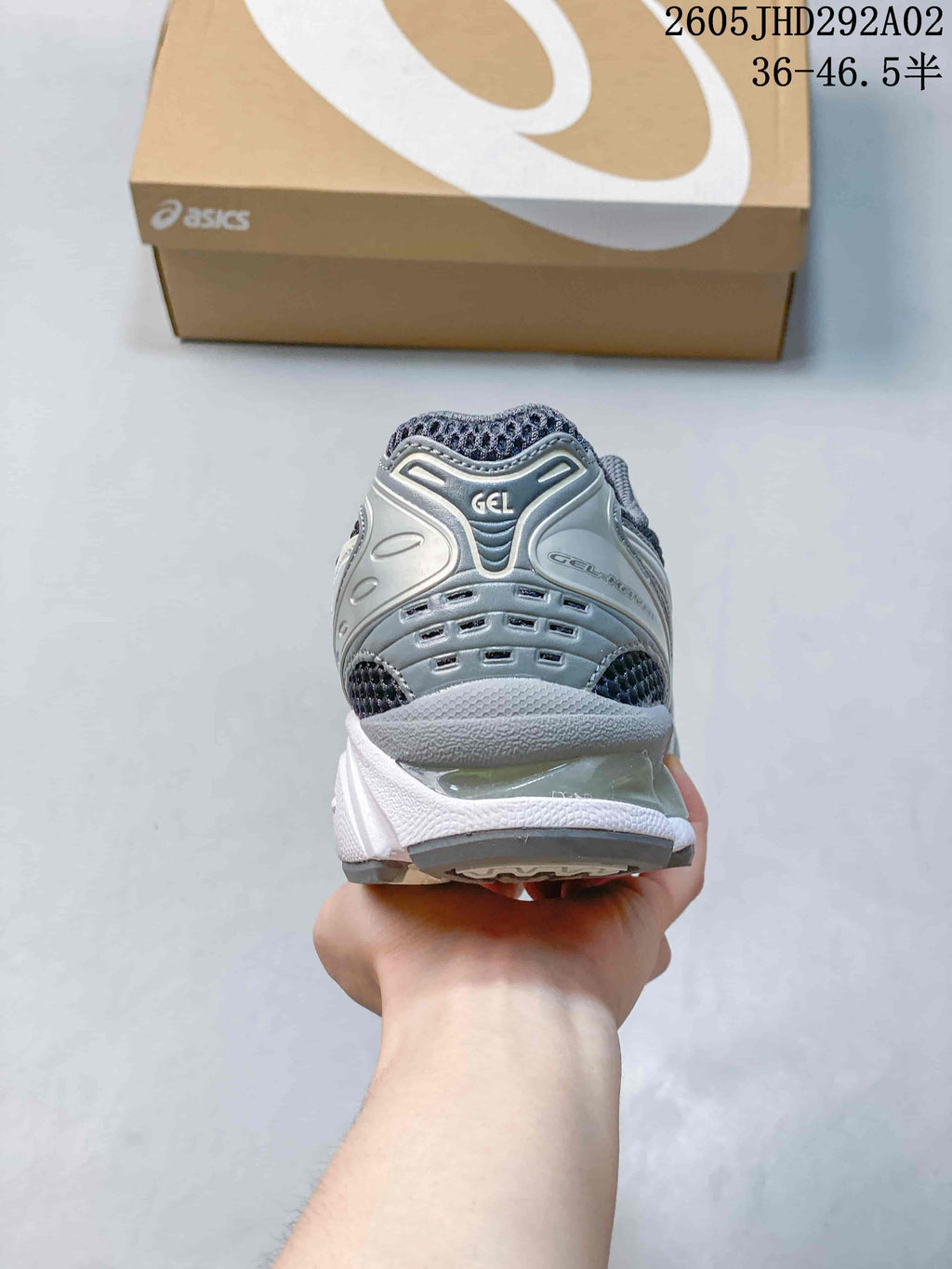 ASICS GEL-KAYANO 14 Sneakers in Silver and Charcoal