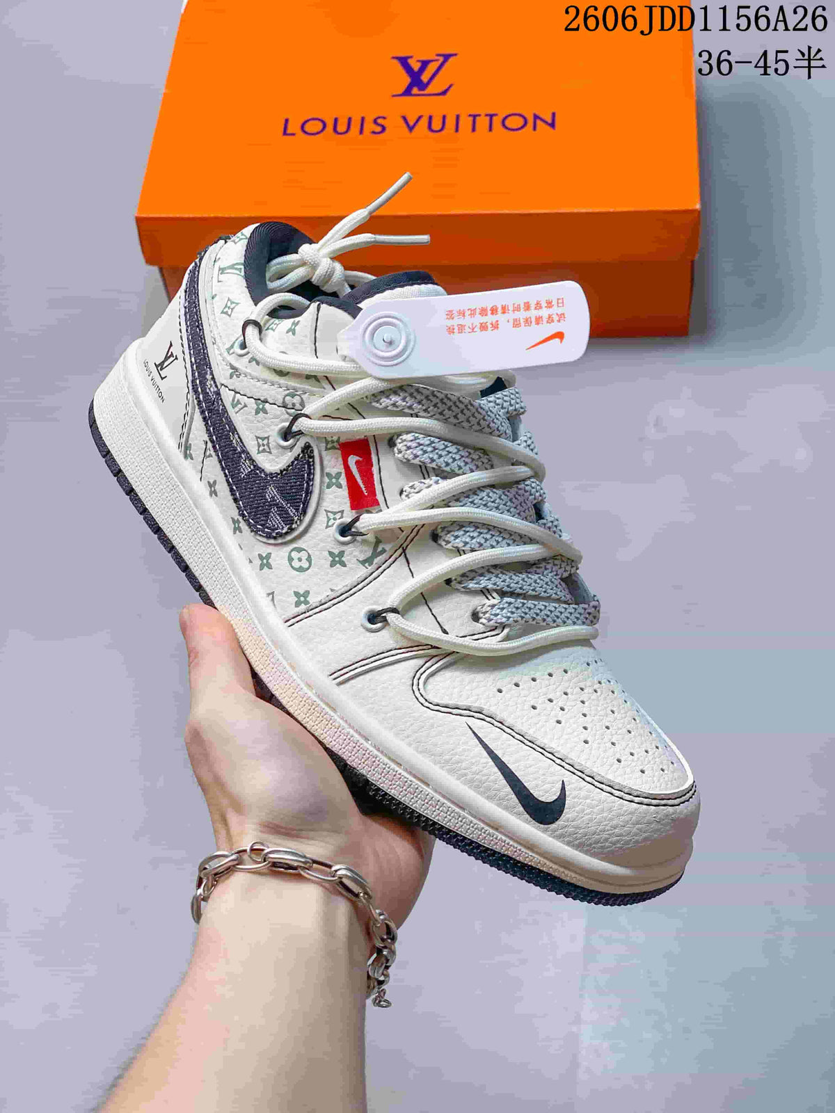 Air Jordan 1 Low Louis Vuitton Monogram Sneakers
