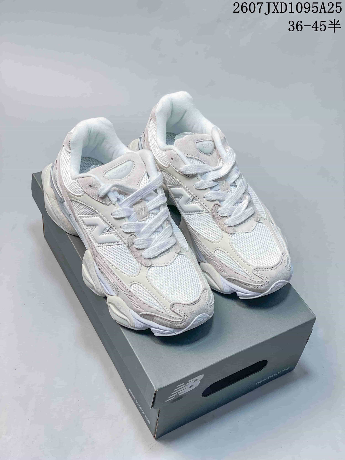 New Balance 9060R White Suede-Style Sneakers 712450EWO