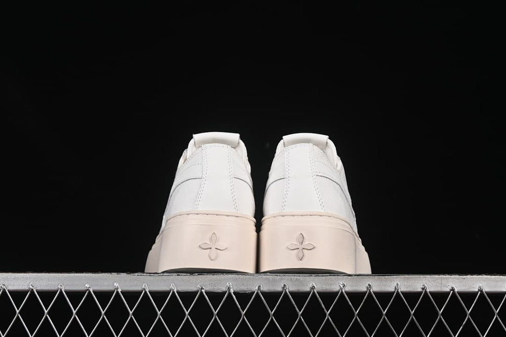 SMFK S0002B2 White Platform Canvas Sneakers