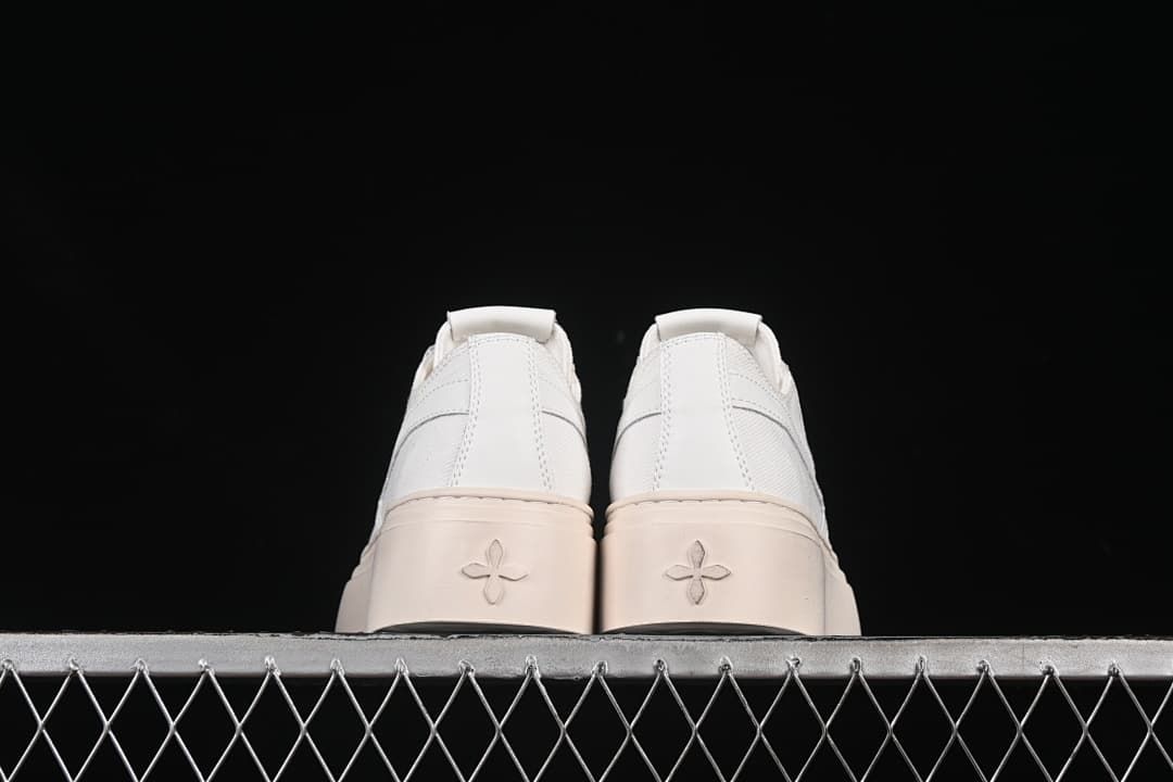 SMFK S0002B2 White Platform Canvas Sneakers