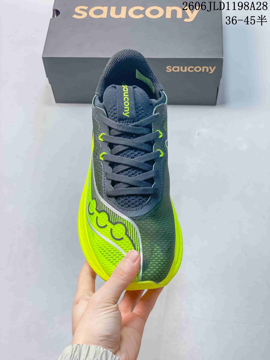 Saucony Endorphin Speed 5 Running Shoes, Gray and Volt