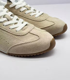 Alo Beige Low-Top Lace-Up Sneakers