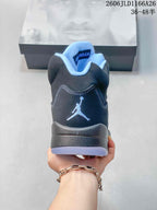 Jordan Air Jordan 5 High-Top Sneakers in Black and Blue