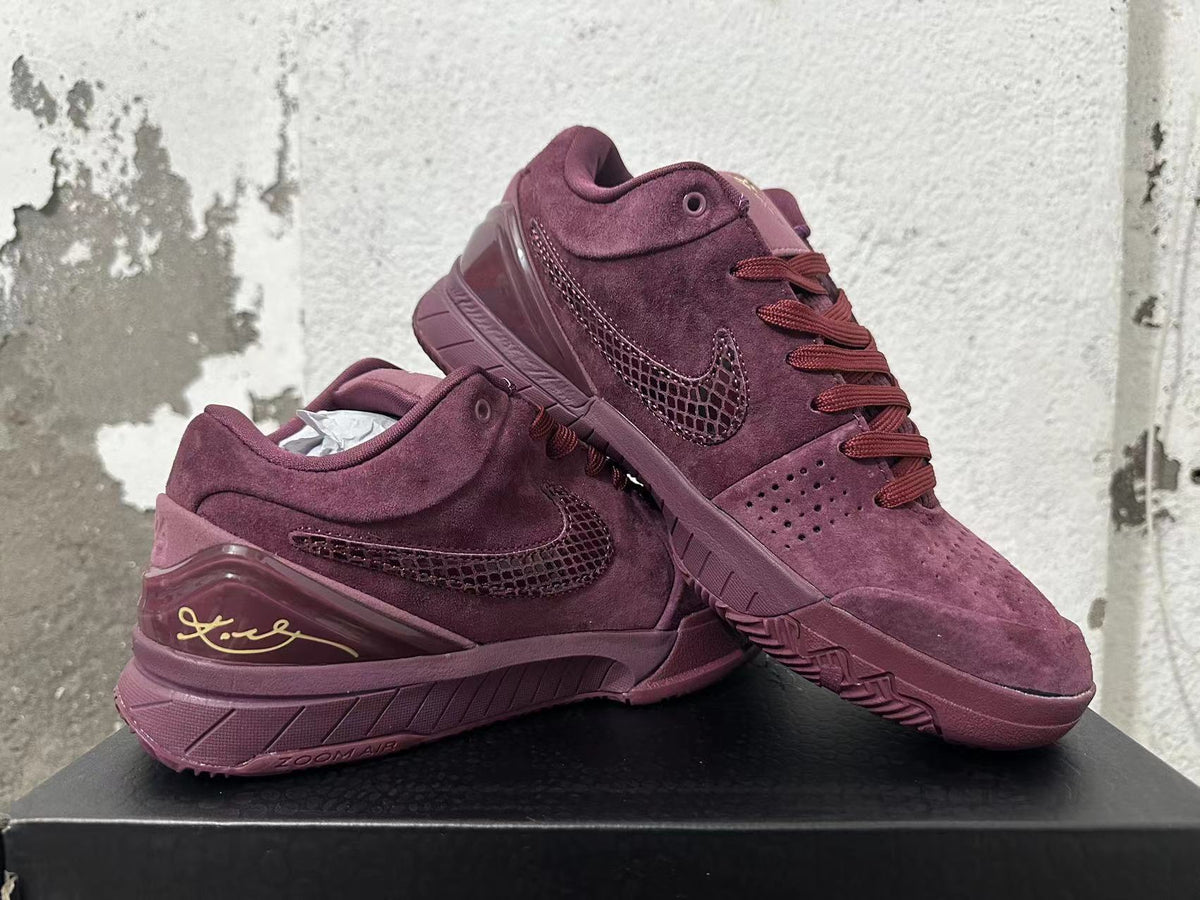 Nike Zoom Kobe 4 Low Burgundy Basketball Shoes