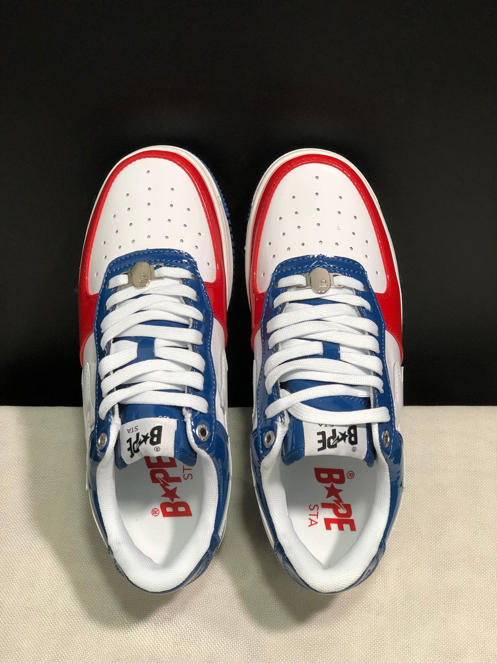 Bape Sta Low-Top Sneakers White Blue Red